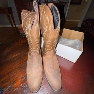 LAREDO Brown Leather Cowboy Boots